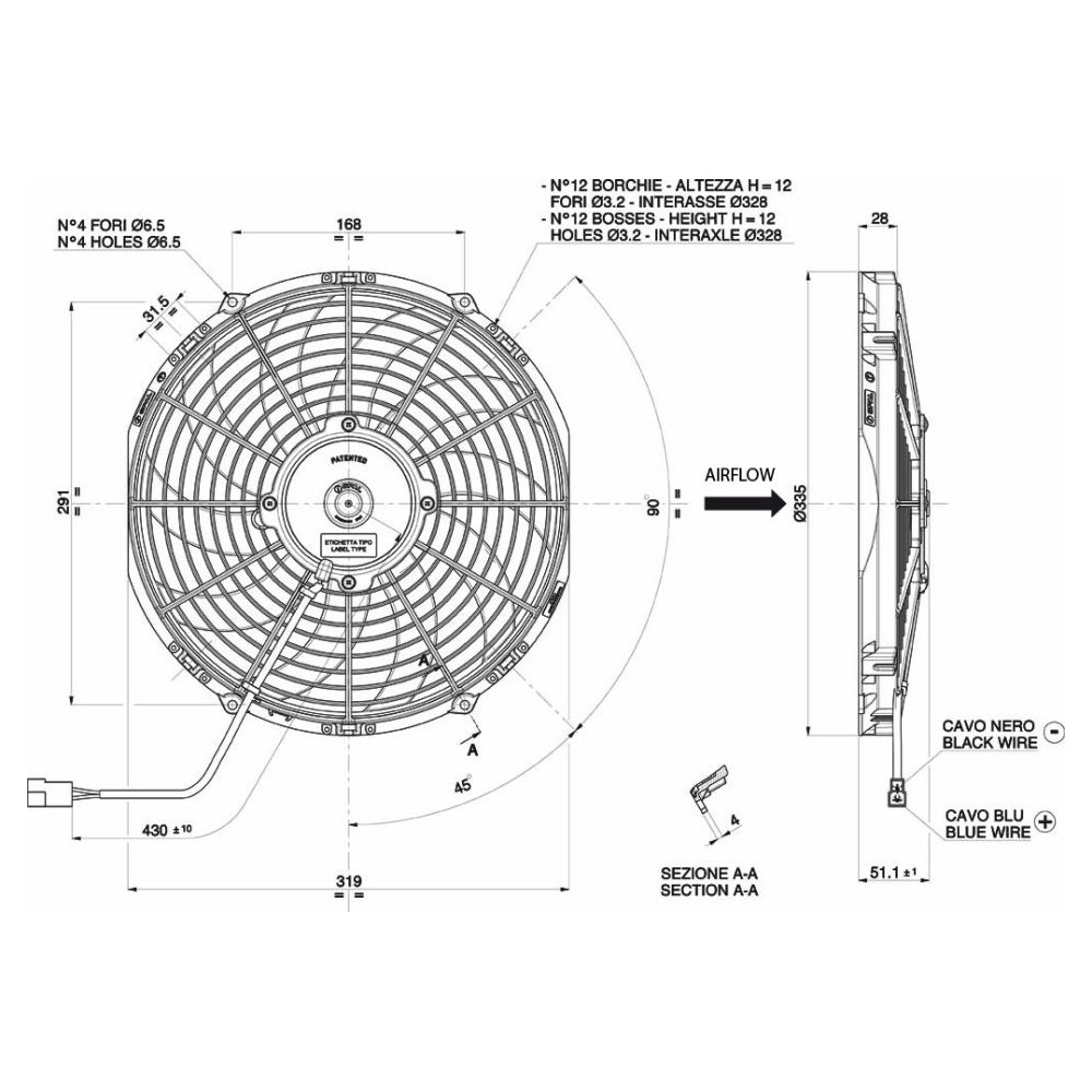 WENTYLATOR SPAL 305/ 335mm, SSĄCY, 24V, VA10-BP50/C-61A WENTYLATOR SPAL 305/ 335mm, SSĄCY, 24V, VA10-BP50/C-61A