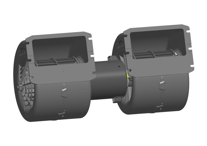 DMUCHAWA SPAL 009-B50-22 PODWÓJNA, 24V, 345x146x164mm