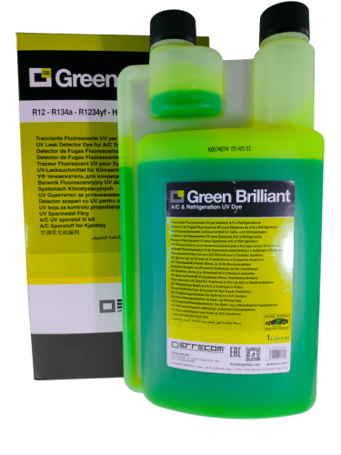 ZIELONY BARWNIK UV GREEN BRILLIANT DO WYCIEKÓW W KLIMATYZACJI, 1L