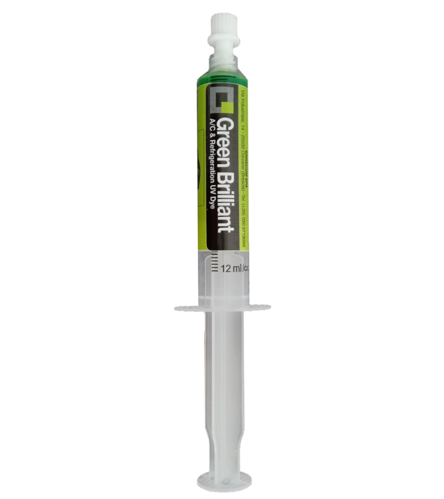 ZIELONY BARWNIK UV GREEN BRILLIANT DO WYCIEKÓW W KLIMATYZACJACH, W STRZYKAWCE, 7,5 ML, ERRECOM ZIELONY BARWNIK UV GREEN BRILLIANT DO WYCIEKÓW W KLIMATYZACJACH, W STRZYKAWCE, 7,5 ML, ERRECOM