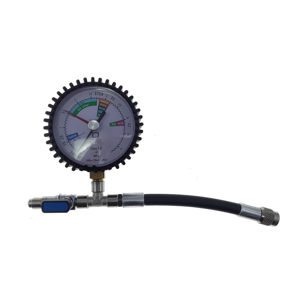 MANOMETR DO SPRAWDZANIA SZCZELNOŚCI AZOTEM 1/4" WĄŻ KLASA 1.0 MANOMETR DO SPRAWDZANIA SZCZELNOŚCI AZOTEM 1/4" WĄŻ KLASA 1.0