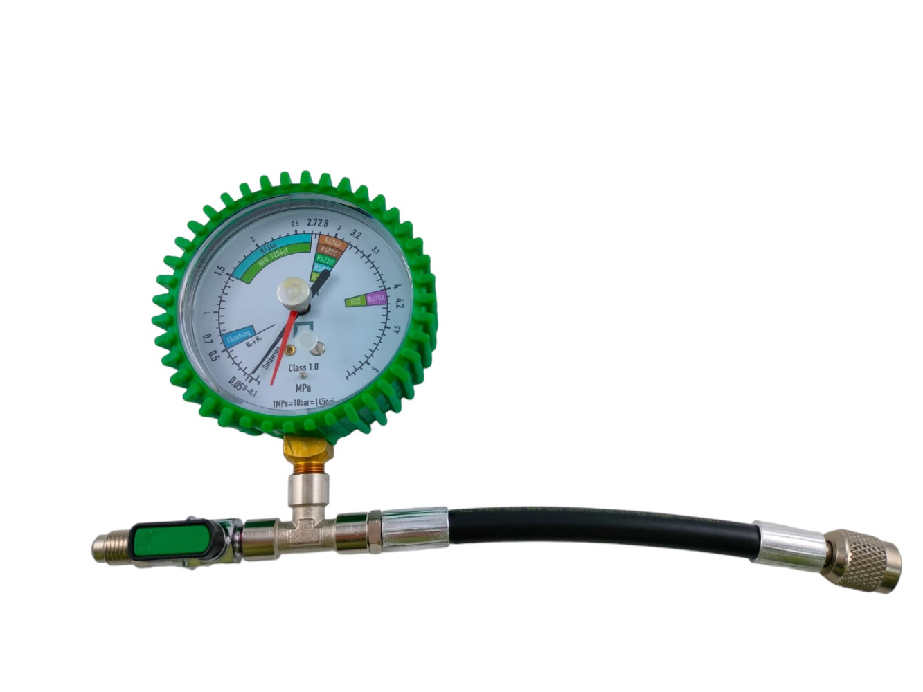 MANOMETR DO SPRAWDZANIA SZCZELNOŚCI AZOTEM, 5/16", STANDARDOWY WĄŻ KLASA 1.0, MN1063, ERRECOM / R410 - R32