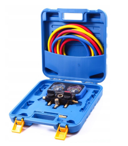 ZESTAW MANOMETRÓW VALUE VRM2-B-0801 DO CZYNNIKÓW R32, R407c, R410A, R134a
