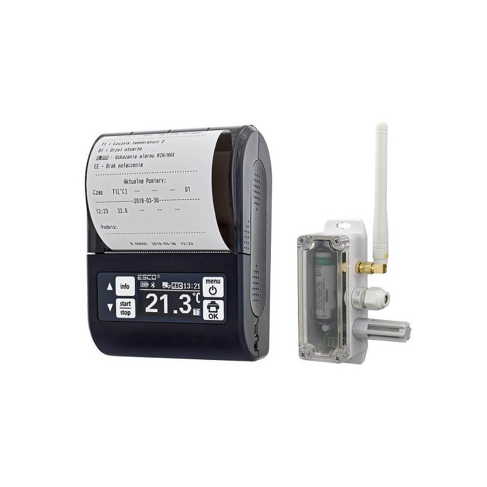 REJESTRATOR TEMPERETURY DR203+ Z DRUKARKĄ, 1 CZUJKA BEZPRZEWODOWA REJESTRATOR TEMPERETURY DR203+ Z DRUKARKĄ, 1 CZUJKA BEZPRZEWODOWA