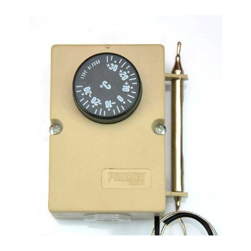 REGULATOR TEMPERATURY A-2000, ZAKRES -35/+35°C, KOMOROWY