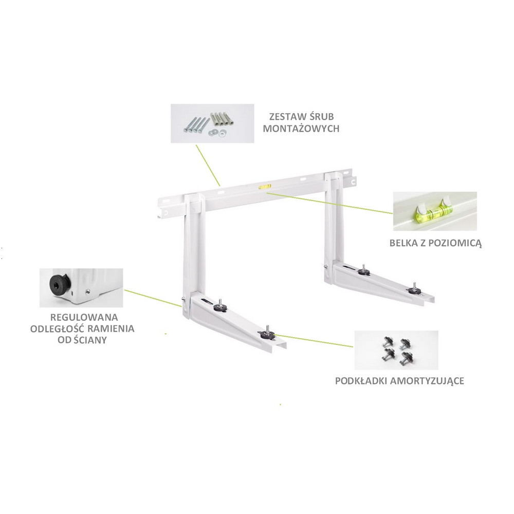 Wspornik Klimatyzacji Rodigas MS253, 465x800 mm, 140 kg