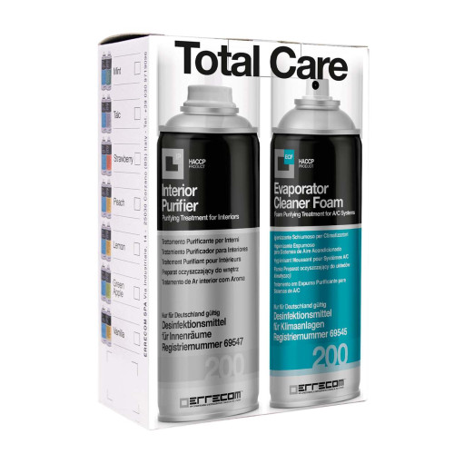 ZESTAW TOTAL CARE DO KLIMATYZACJI, PIANKA+SPRAY TRUSKAWKA, 2x 200ml
