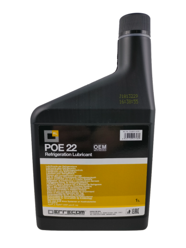 OLEJ CHŁODNICZY - ZIĘBNICZY POE 22 DO UKŁADÓW CHŁODNICZYCH, OPAKOWANIE 1L