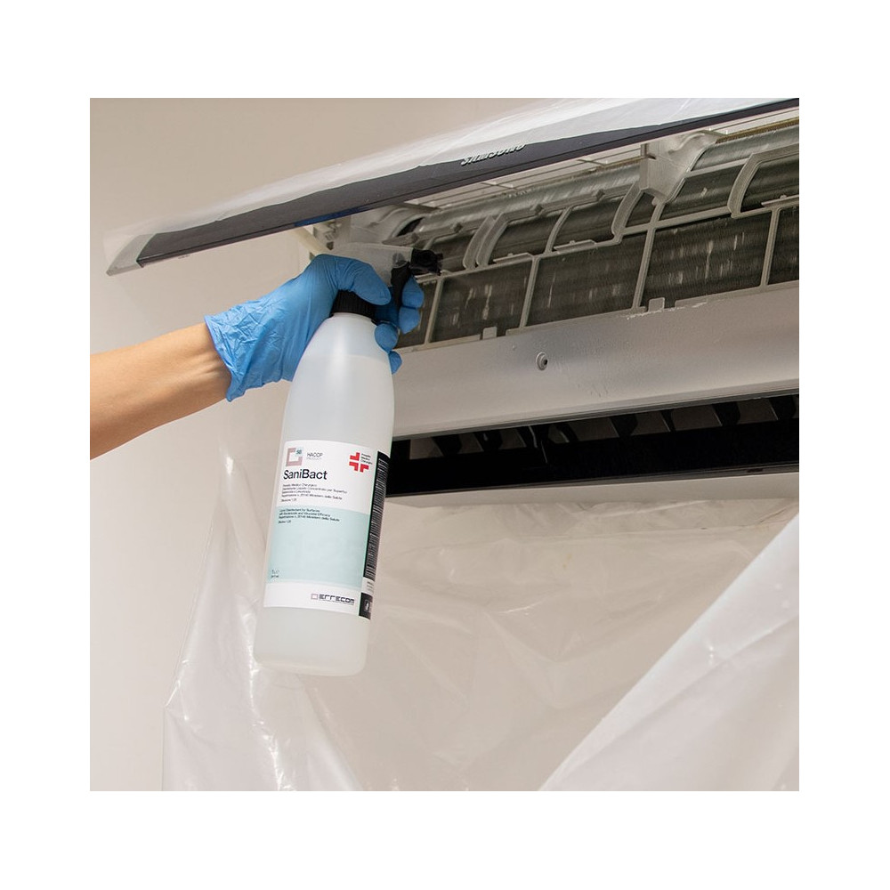 PŁYN SANIBACT ODGRZYBIAJĄCY I DEZYNFEKUJĄCY DO UKŁADÓW KLIMATYZACYJNYCH I CHŁODNICZYCH, 1L