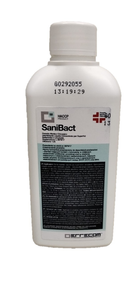 PŁYN SANIBACT ODGRZYBIAJĄCY I DEZYNFEKUJĄCY DO UKŁADÓW KLIMATYZACYJNYCH I CHŁODNICZYCH, 250 ML PŁYN SANIBACT ODGRZYBIAJĄCY I DEZYNFEKUJĄCY DO UKŁADÓW KLIMATYZACYJNYCH I CHŁODNICZYCH, 250 ML