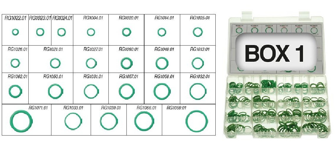 ZESTAW ORINGÓW 240 SZTUK, 24 NAJPOPULARNIEJSZE ROZMIARY PO 10 SZTUK