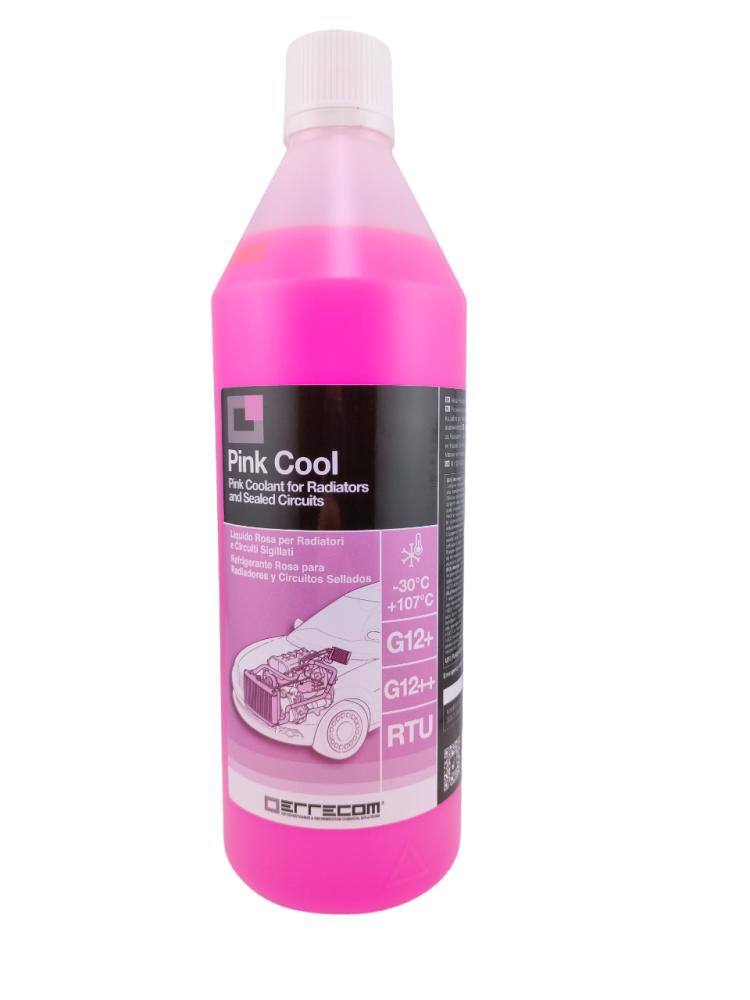 PINK COOL różowy płyn chłodniczy RTU, G12+, G12++, 1L. PINK COOL różowy płyn chłodniczy RTU, G12+, G12++, 1L.