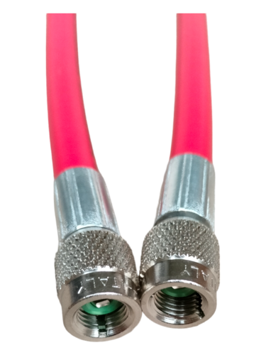 PRZEWÓD 1/4" x 1/4", 200cm, CZERWONY, GWINT WEWNĘTRZNY