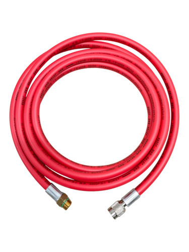 PRZEWÓD 1/4" x M14x1,5, 300cm,  CZERWONY, GWINT WEW-ZEW