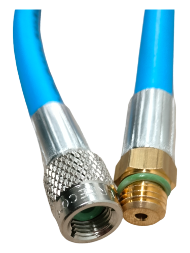 PRZEWÓD 1/4" x M12x1,5, 200cm, NIEBIESKI, GWINT WEW-ZEW