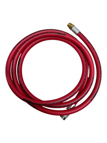 PRZEWÓD 1/4" x M12x1,5, 200cm, CZERWONY, GWINT WEW-ZEW