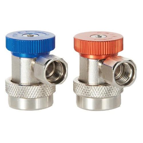 SZYBKOZŁĄCZE KLIMATYZACJI SAMOCHODOWEJ " czerwone " GWINT WEW. 14M x 1.5