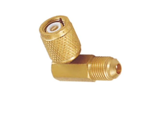 ADAPTER VALUE V04, KĄT 90°, 1/4" SAE x 1/4" SAE, RUCHOMA NAKRĘTKA