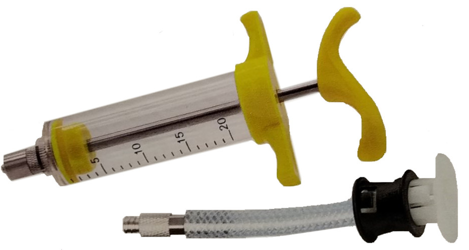 DOZOWNIK OLEJU I BARWNIKA Z SZYBKOZŁĄCZEM, Z ZAWOREM, 20 ML