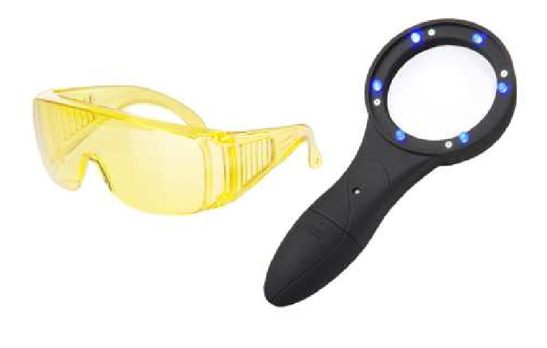 LAMPA UV RK1291 ZE SZKŁEM POWIĘKSZAJĄCYM, 6 DIOD LED, ERRECOM