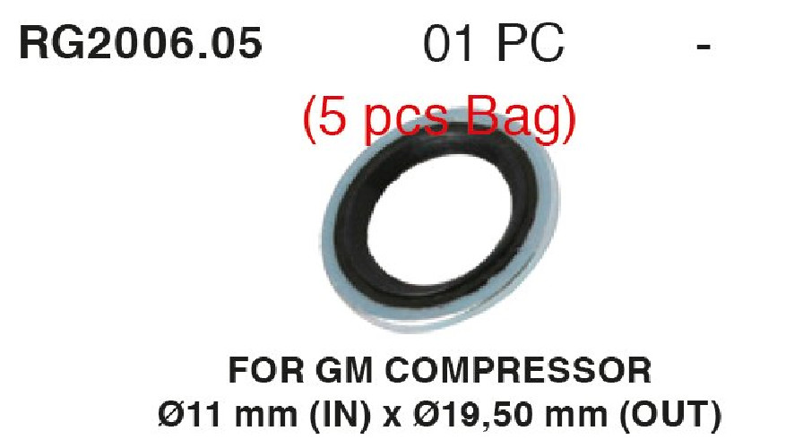 USZCZELKA 1213113 GUMOWO METALOWA, 19x12mm