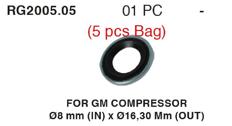 USZCZELKA 1213112 GUMOWO METALOWA, 16x8,5mm