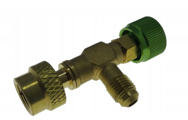 ZAWÓR SERWISOWY, OTWIERAJĄCY R-410A, R32, GWINT 1/4 I 5/16 (ZIELONY)