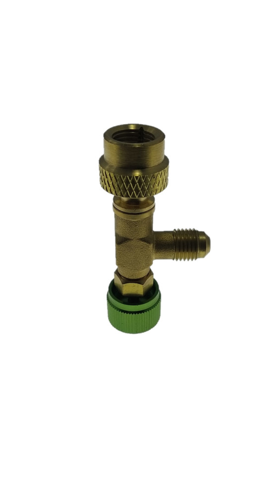 ZAWÓR SERWISOWY, OTWIERAJĄCY R-410A, R32, GWINT 1/4 I 5/16 (ZIELONY)