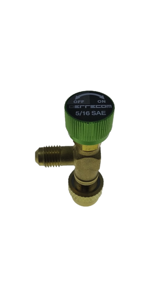 ZAWÓR SERWISOWY, OTWIERAJĄCY R-410A, R32, GWINT 1/4 I 5/16 (ZIELONY)
