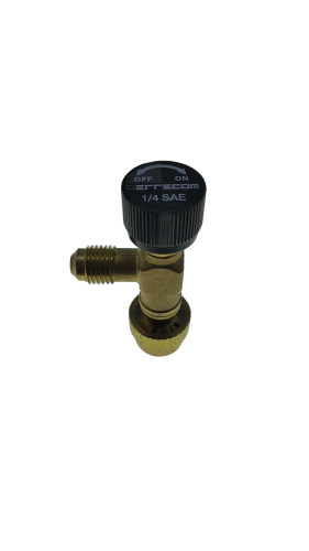 ZAWÓR SERWISOWY, OTWIERAJĄCY R-22,404A,R-134A,GWINT 1/4 I 1/4 (CZARNY)