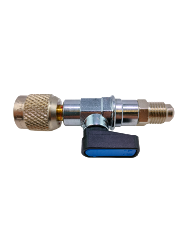 ZAWÓR KULOWY NIEBIESKI  1/4" gw. zew. / 5/16 gw. wew - R410 / R32