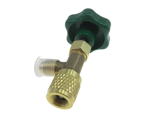 ZIELONY ZAWÓR DO BUTLI Z CZYNNIKAMI FIRMY GAZOZO, GWINT ZEW. 1/4 SAE