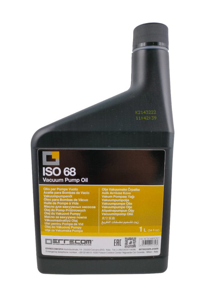 OLEJ DO POMP PRÓŻNIOWYCH  - ISO68, 1 LITR, OL1008.K.P2, ERRECOM OLEJ DO POMP PRÓŻNIOWYCH  - ISO68, 1 LITR, OL1008.K.P2, ERRECOM