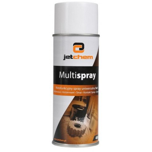 JETCHEM Multispray 5w1 400ml Odrdzewiacz , Konserwant, Smar, Kontakt Spray, Zmywacz