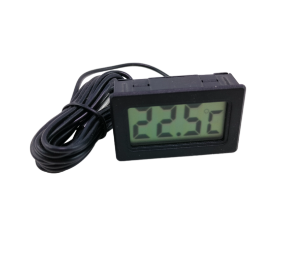 Wskażnik temperatury, termometr elektroniczny  TPM-10, czarny