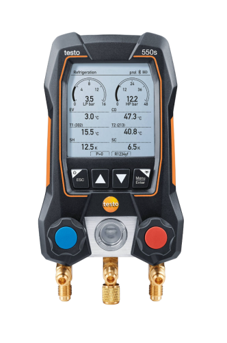 Elektroniczna oprawa zaworowa Testo 550s Basic z sondami przewodowymi