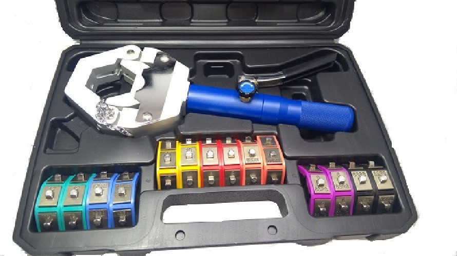 ZACISKARKA HYDRAULICZNA WĘŻY, PRZEWODÓW KLIMATYZACJI, KPL. 7-KAMIENI, RK1194, ERRECOM