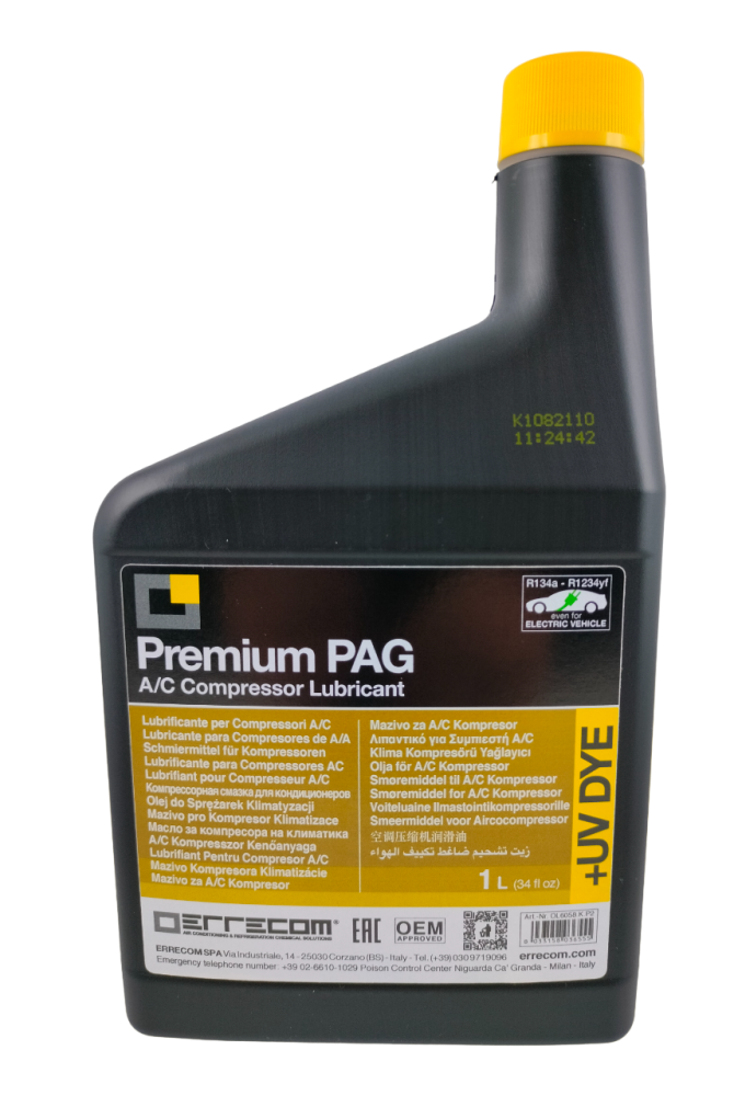 OLEJ PAG+UV, 1L, UNIWERSAL DO UKŁADÓW KLIMATYZACJI R134a, R1234yf OLEJ PAG+UV, 1L, UNIWERSAL DO UKŁADÓW KLIMATYZACJI R134a, R1234yf